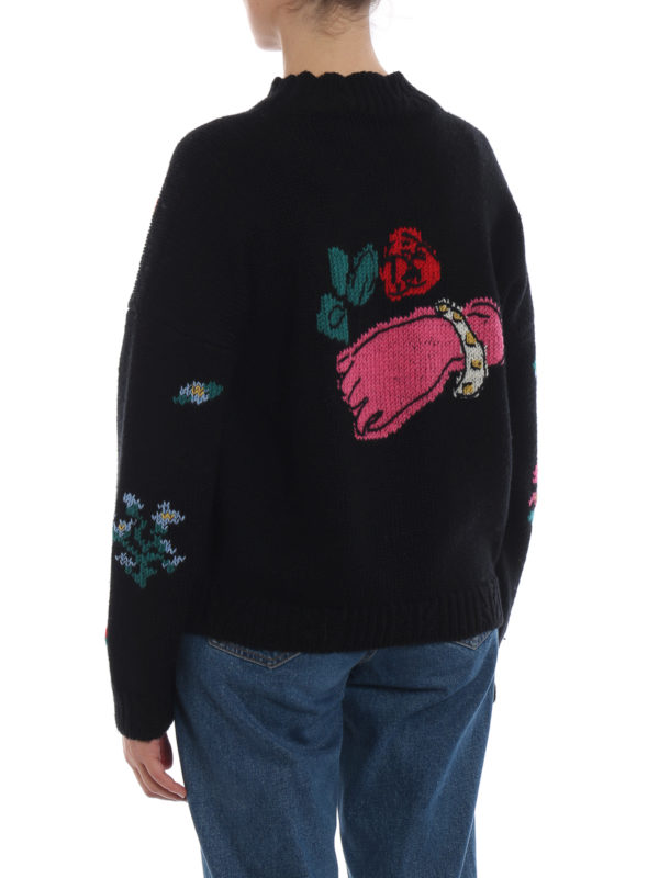 Multicolour embroidered wool jumper shop online: Philosophy di Lorenzo Serafini