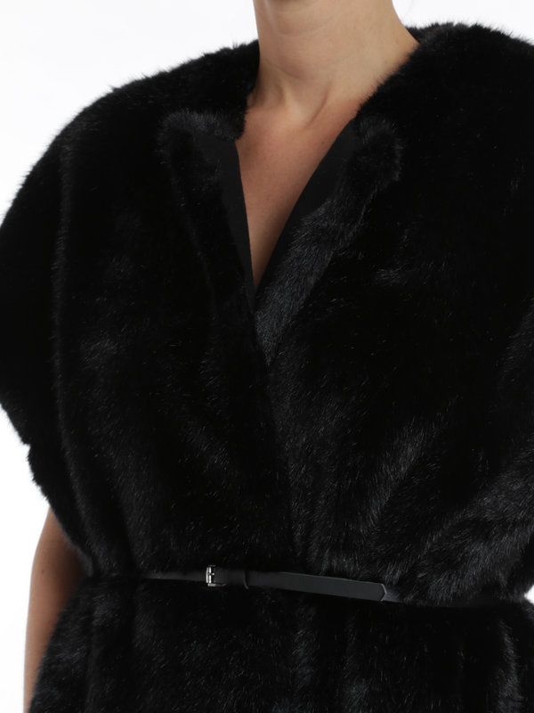 N°21 buy online Cappotto pelliccia manica corta