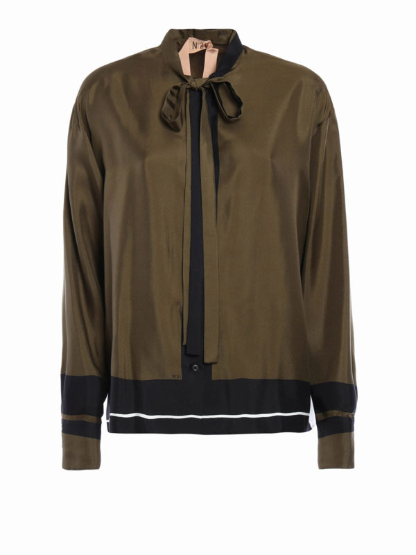 N°21: camicie - Camicia oversize in seta