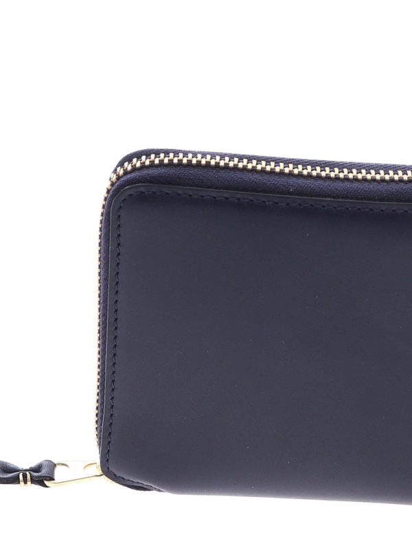 Navy blue Arecalf wallet shop online: COMME DES GARÇONS WALLET