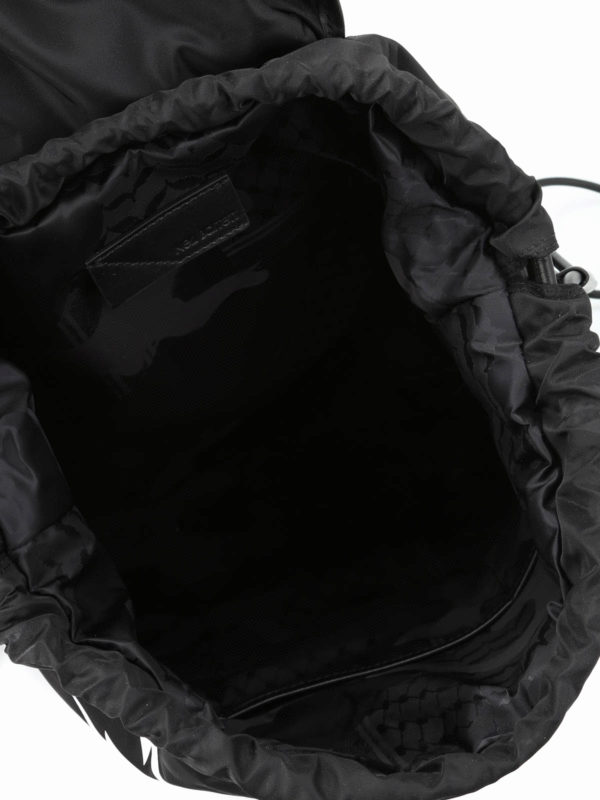 NEIL BARRETT buy online Bolt print nylon flat backpack