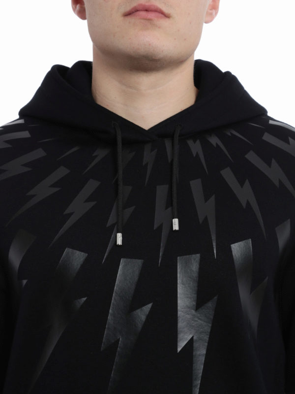 NEIL BARRETT buy online Lightning print hoodie