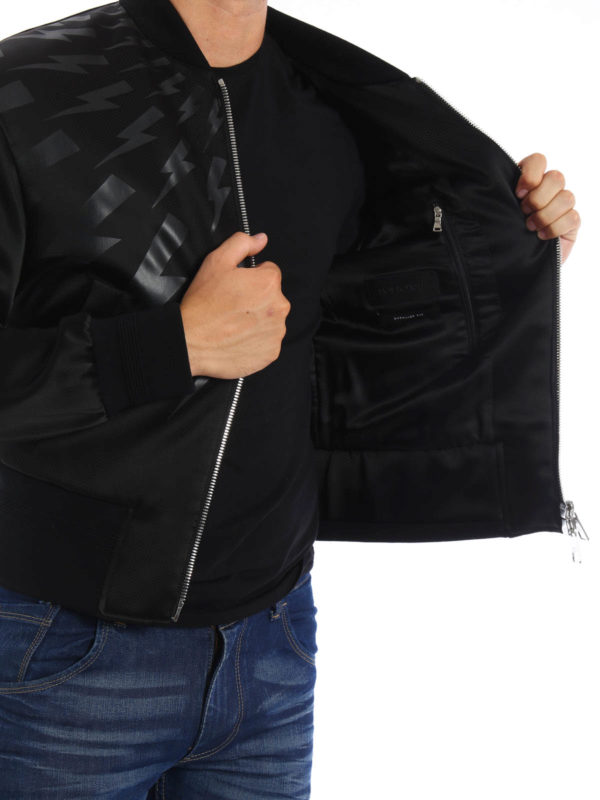 NEIL BARRETT buy online Thunderbolt detailed bomber jacket