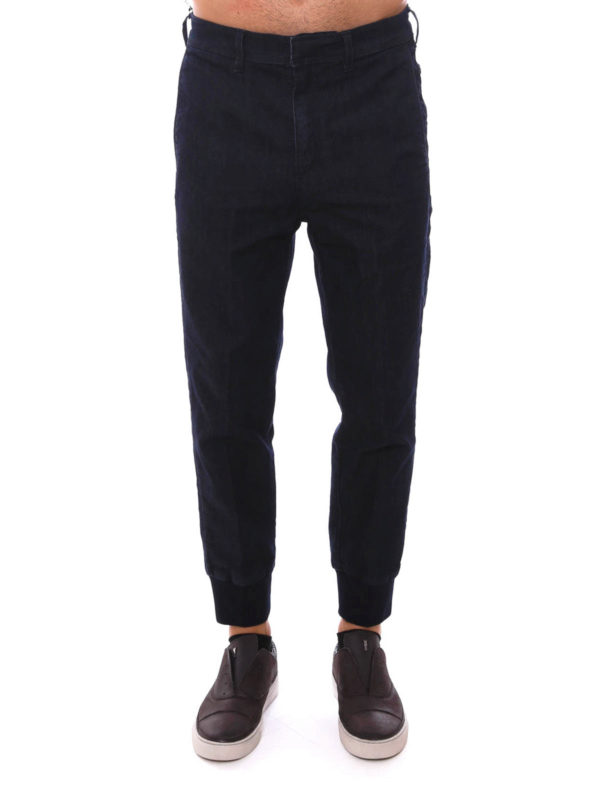 NEIL BARRETT: straight leg jeans online - Elasticated cuffs jeans