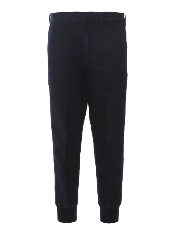 NEIL BARRETT: straight leg jeans - Elasticated cuffs jeans