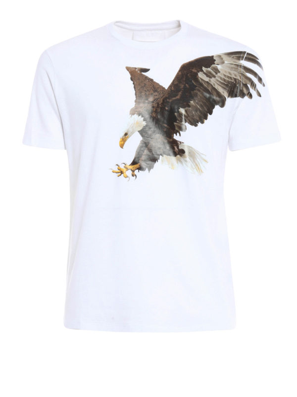 NEIL BARRETT: t-shirts - Eagle print T-shirt