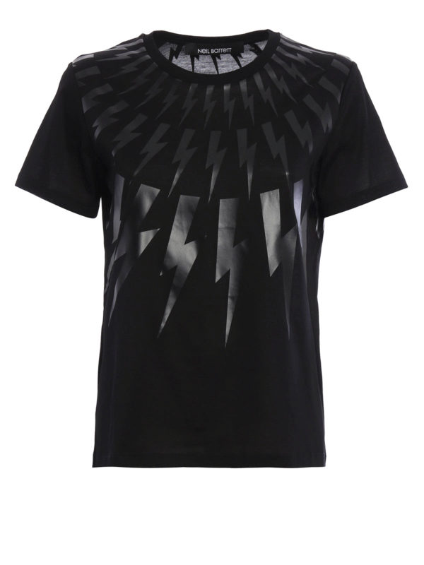 NEIL BARRETT: t-shirts - Flash print T-shirt