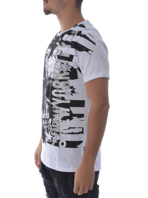 T-shirt Nightmare con strass shop online: PHILIPP PLEIN