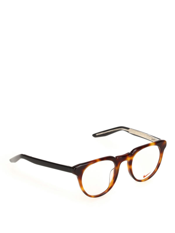 NIKE: Glasses - Tortoiseshell round eyeglasses