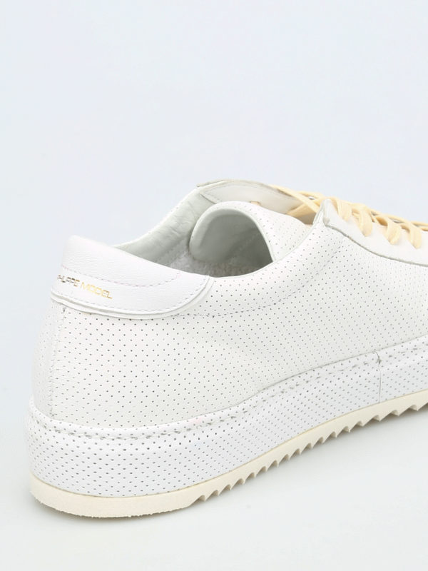 Noah perforated leather sneakers shop online: PHILIPPE MODEL