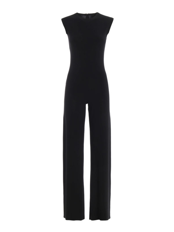 Norma Kamali: jumpsuits - Black stretch fabric jumpsuit