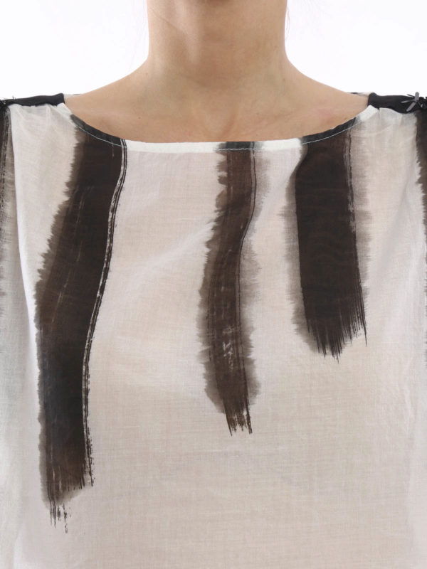 Nude buy online T-shirt semitrasparente rigata