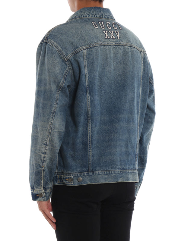NY Yankees™ patch denim jacket shop online: GUCCI