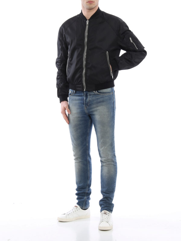 Nylon bomber jacket shop online: PRADA