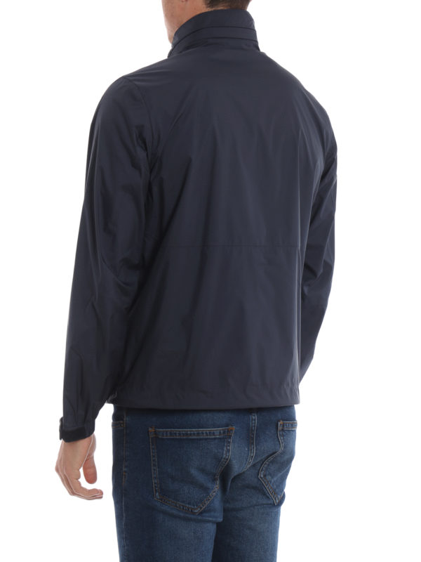 Nylon Tech light navy blue jacket shop online: PRADA