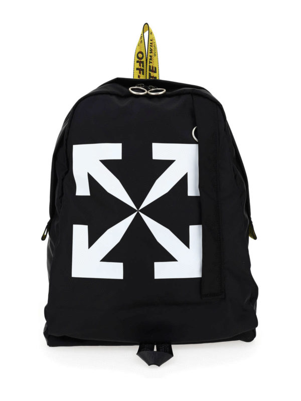 OFF-WHITE: backpacks - Arrow black backpack
