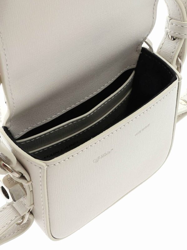 Cross body bags Off-White - Diag Baby Flap bag in white -  OWNA087R204230690210