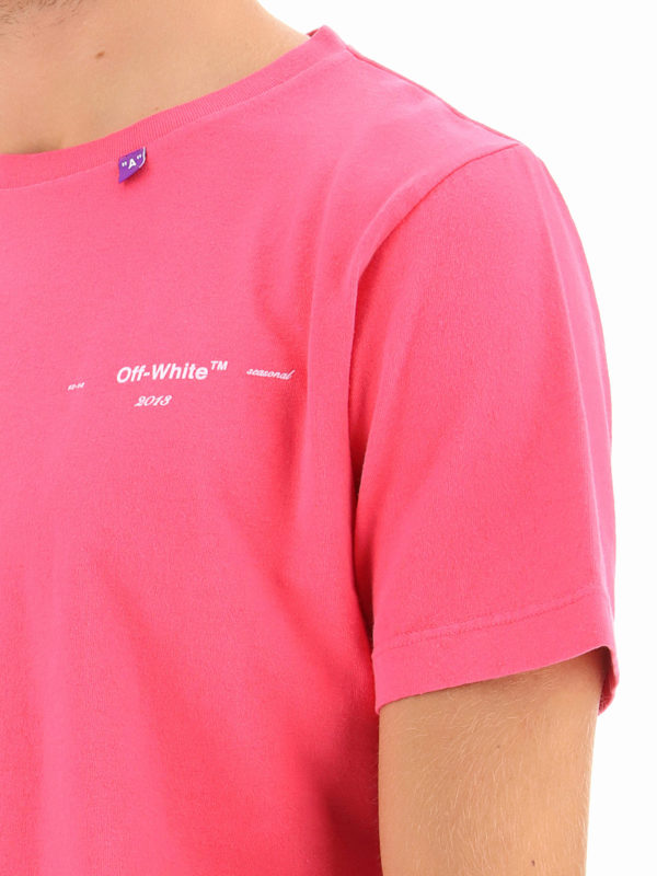 OFF-WHITE buy online Logo print pink T-shirt