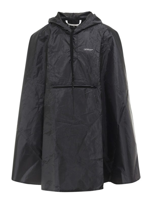 OFF-WHITE: Capes &  Ponchos - Lightweight tech fabric raincoat