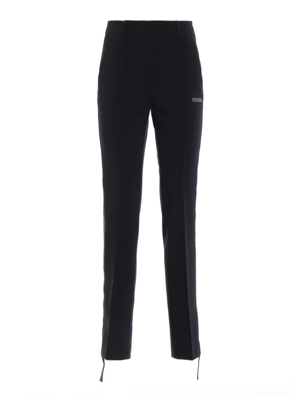 OFF-WHITE: Pantalons casual - Pantalons Décontractés - Noir
