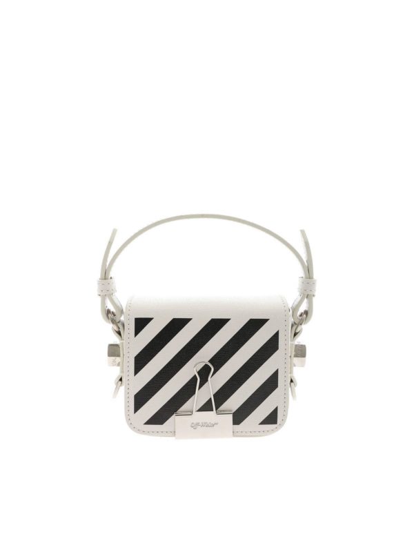 Cross body bags Off-White - Diag Baby Flap bag in white -  OWNA087R204230690210