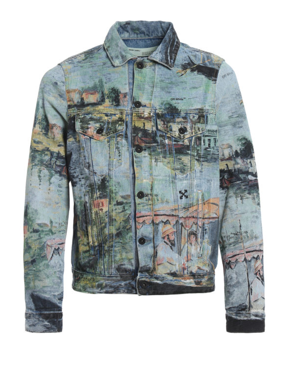 OFF-WHITE: デニムジャケット - デニムジャケット - スリムフィット