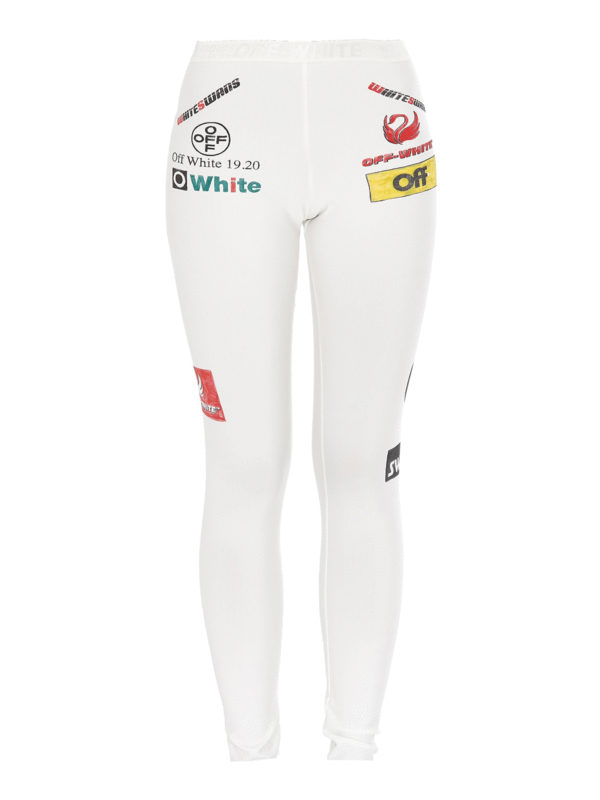 OFF-WHITE: Leggings - Leggins - Blanco