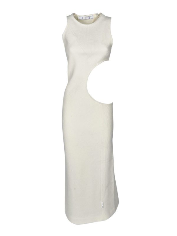 OFF-WHITE: マキシドレス - マキシドレス - クリーム