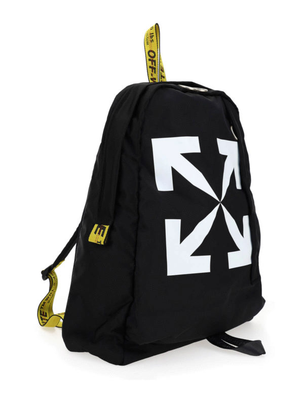 OFF-WHITE: backpacks online - Arrow black backpack