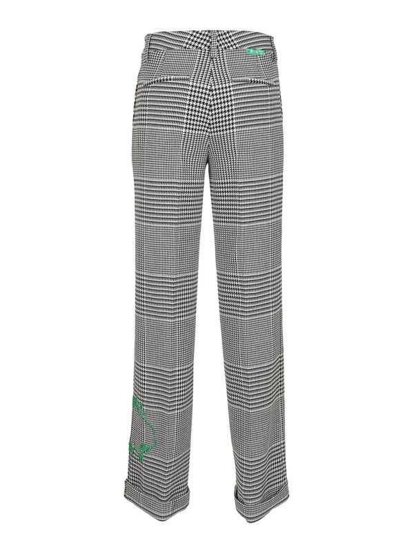 OFF-WHITE: casual trousers online - Houndstooth pants