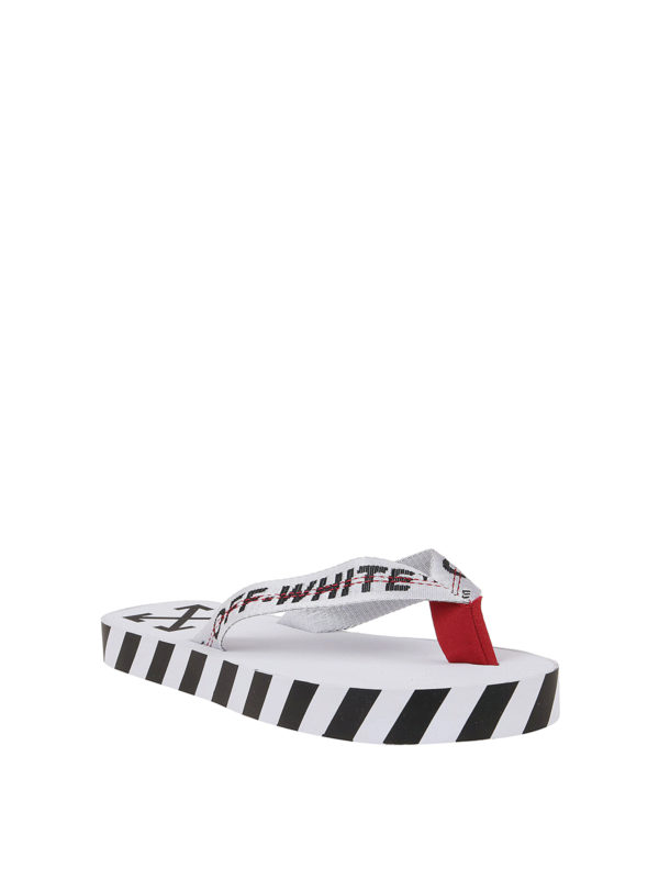 OFF-WHITE: flip flops online - Diag print flip flops