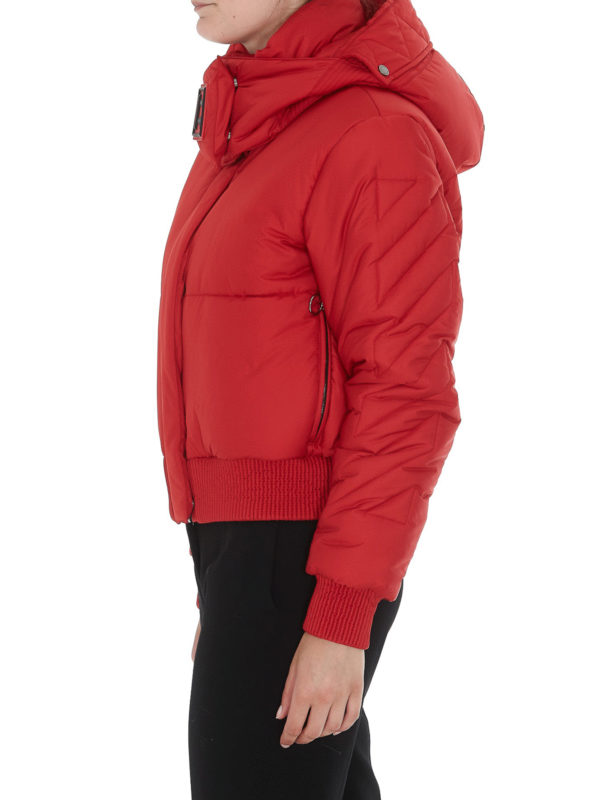 OFF-WHITE: padded jackets online - Hooded puffer jacket