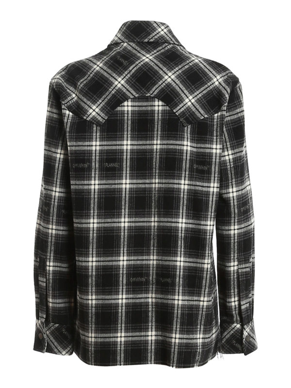 OFF-WHITE: shirts online - Check pattern flannel shirt