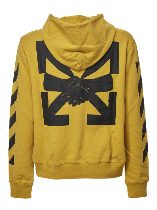 OFF-WHITE: Sweatshirts & Sweaters online - Branded hoodie in yellow