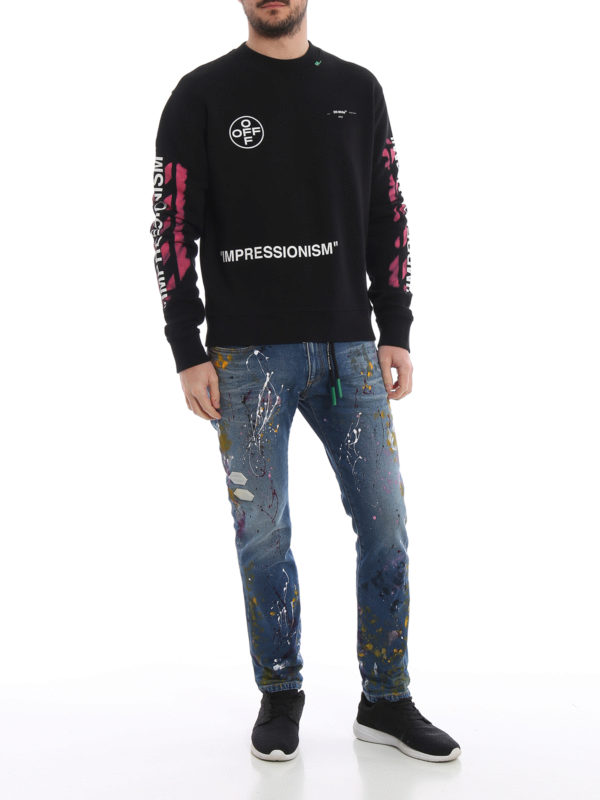OFF-WHITE: Sudaderas y suéteres online - Sudadera - Diag Stencil