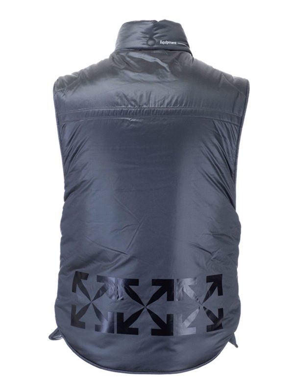 OFF-WHITE: waistcoats & gilets online - Arrows padded vest in grey