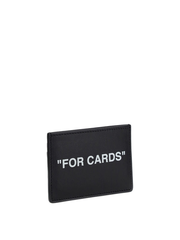 OFF-WHITE: wallets & purses online - Quote leather card holder