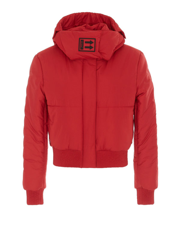 OFF-WHITE: padded jackets - Hooded puffer jacket
