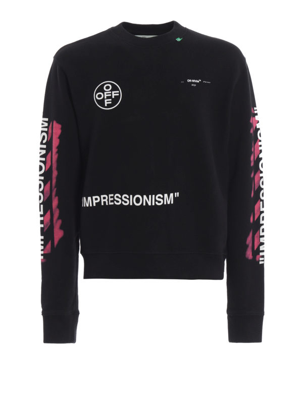 OFF-WHITE: Sudaderas y suéteres - Sudadera - Diag Stencil