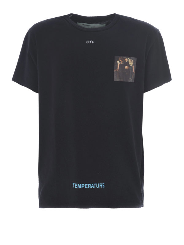 OFF-WHITE: T-shirts - T-Shirt - Schwarz