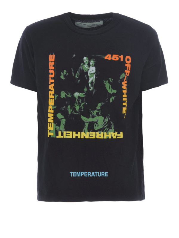 OFF-WHITE: t-shirts - Gradient Caravaggio slim T-shirt