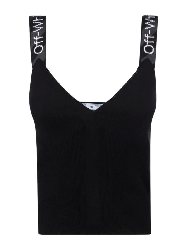 OFF-WHITE: Tops & Tank tops - Diagonal pattern tank top