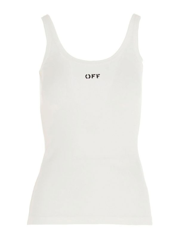 OFF-WHITE: Top e canotte - Canotta a costine