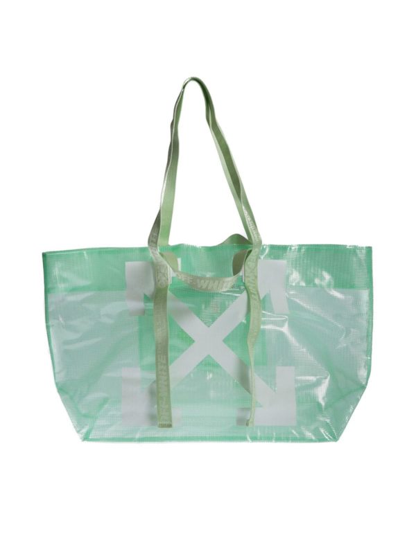 OFF-WHITE: Sacs à main - Sac Cabas - Vert