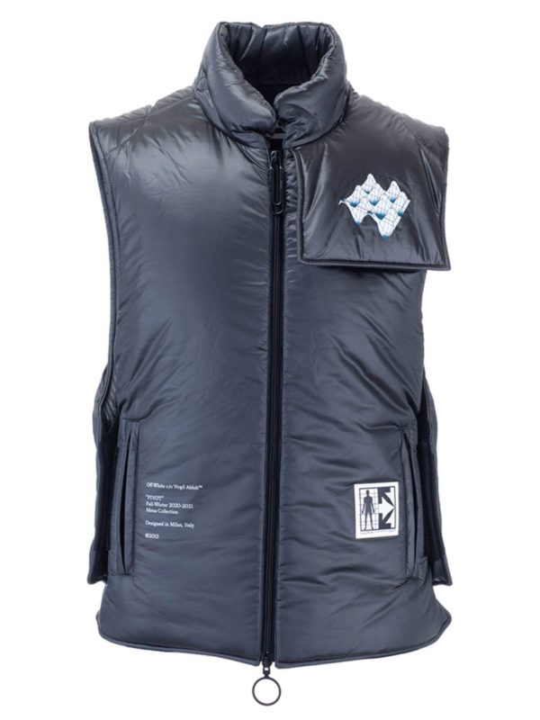 OFF-WHITE: waistcoats & gilets - Arrows padded vest in grey