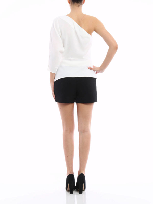 One-shoulder crepe blouse shop online: TARA JARMON