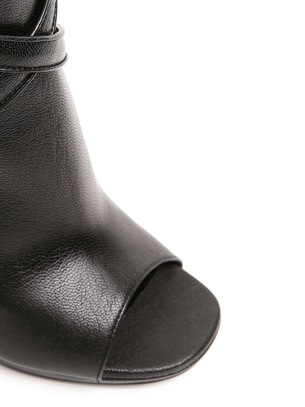 Peeptoe-Stiefeletten shop online: SAINT LAURENT