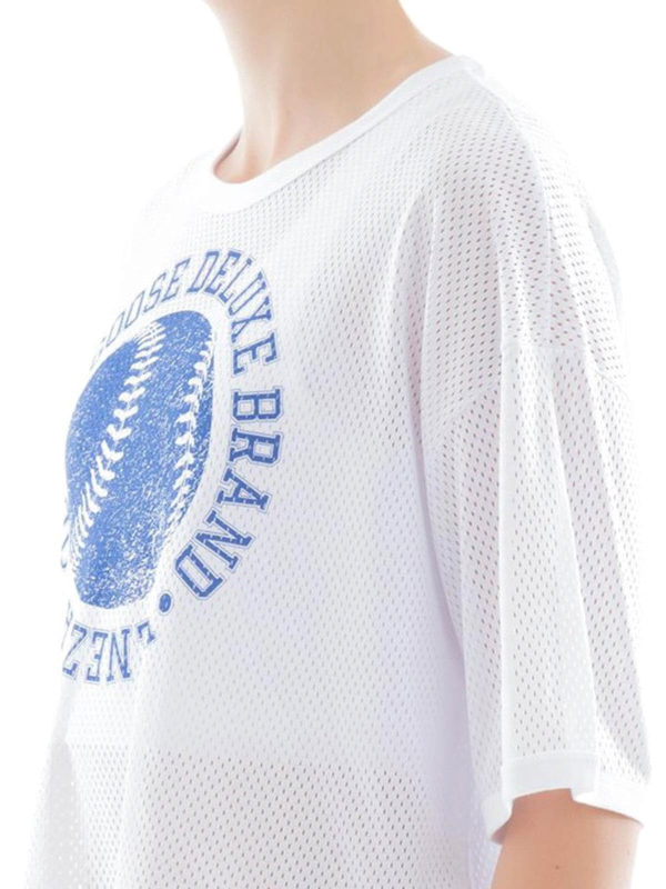 T-shirt in cotone traforata shop online: GOLDEN GOOSE