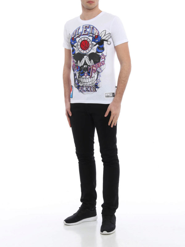 Orange cotton T-shirt shop online: PHILIPP PLEIN