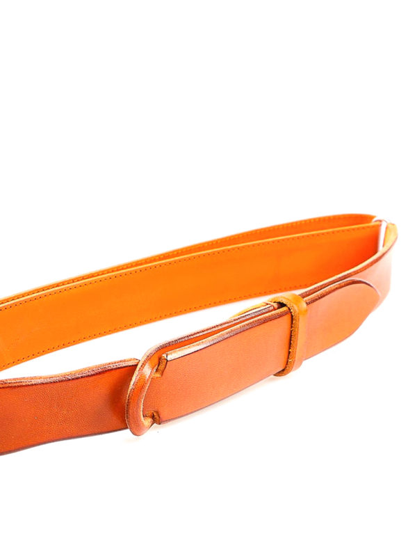 ORCIANI: belts online - Nobuckle Dive orange leather belt